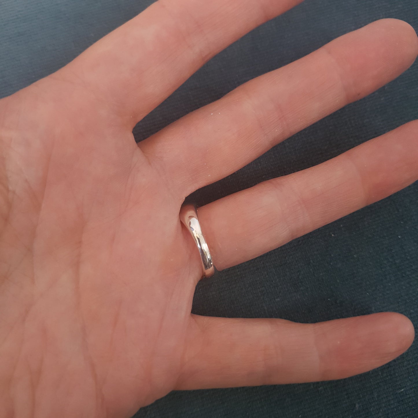 CHUNKY ORGANIC SILVER BAND - SUPER WIDE
