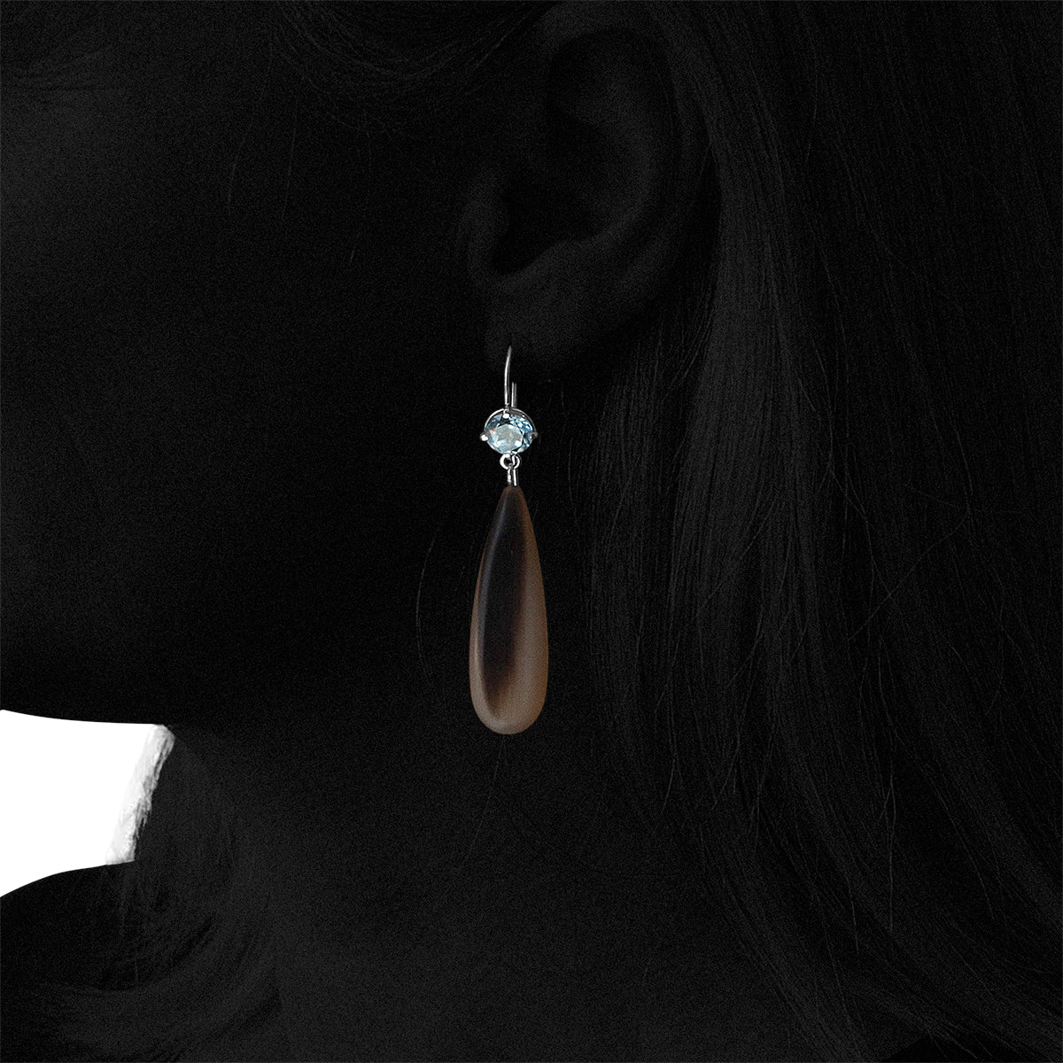 NGUNI EARRINGS BLUE TOPAZ