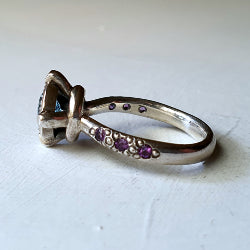 VICTORIA'S SOLITAIRE - TOPAZ and AMETHYST
