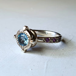 VICTORIA'S SOLITAIRE - TOPAZ and AMETHYST