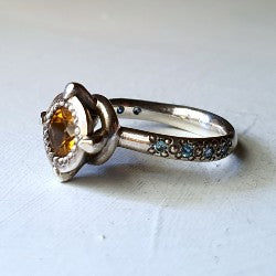 VICTORIA'S SOLITAIRE - CITRINE and TOPAZ