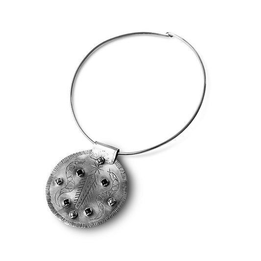 DAMBALLA PENDANT IN SILVER AND GEMSTONE