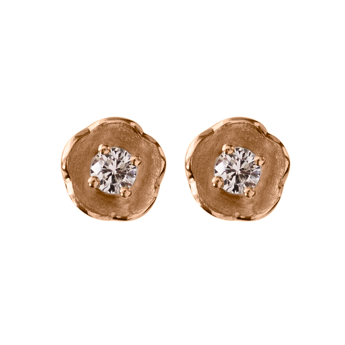 AFRODITE DIAMOND FLOWER STUD EARRINGS