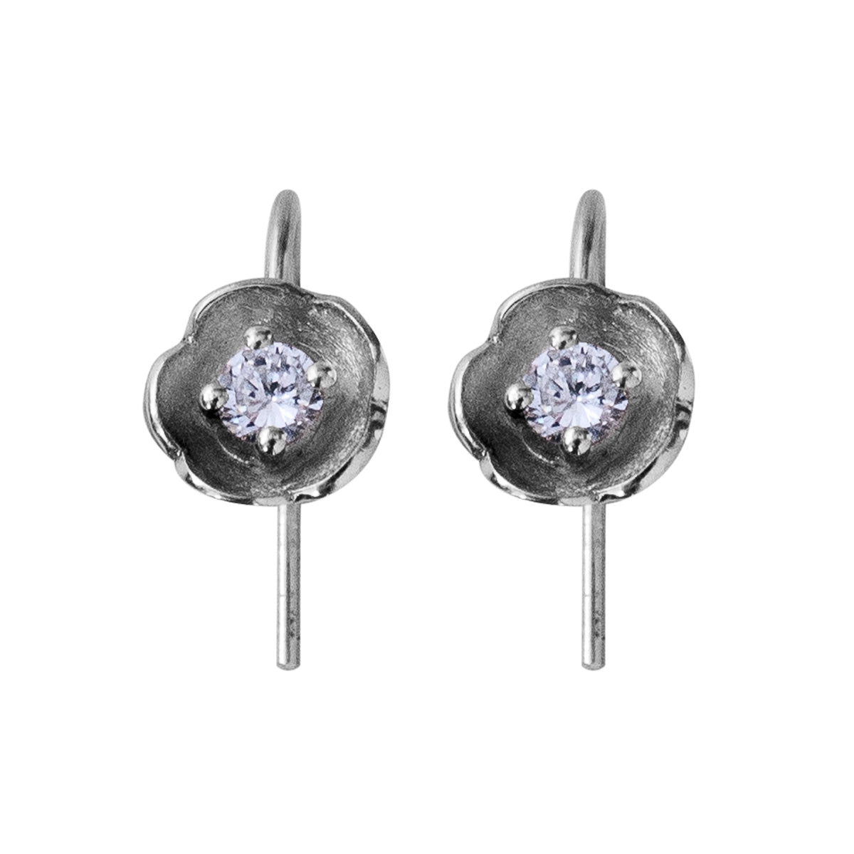 AFRODITE GOLD AND DIAMOND FLOWER DROP EARRING